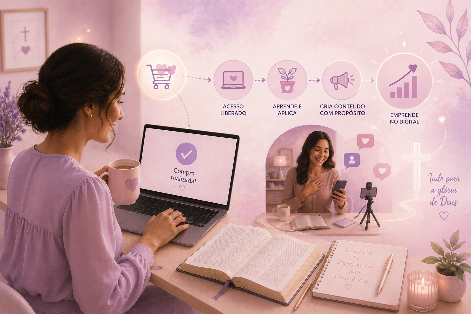 Notebook, e-books e tablet com recursos do Virtuosas no Digital